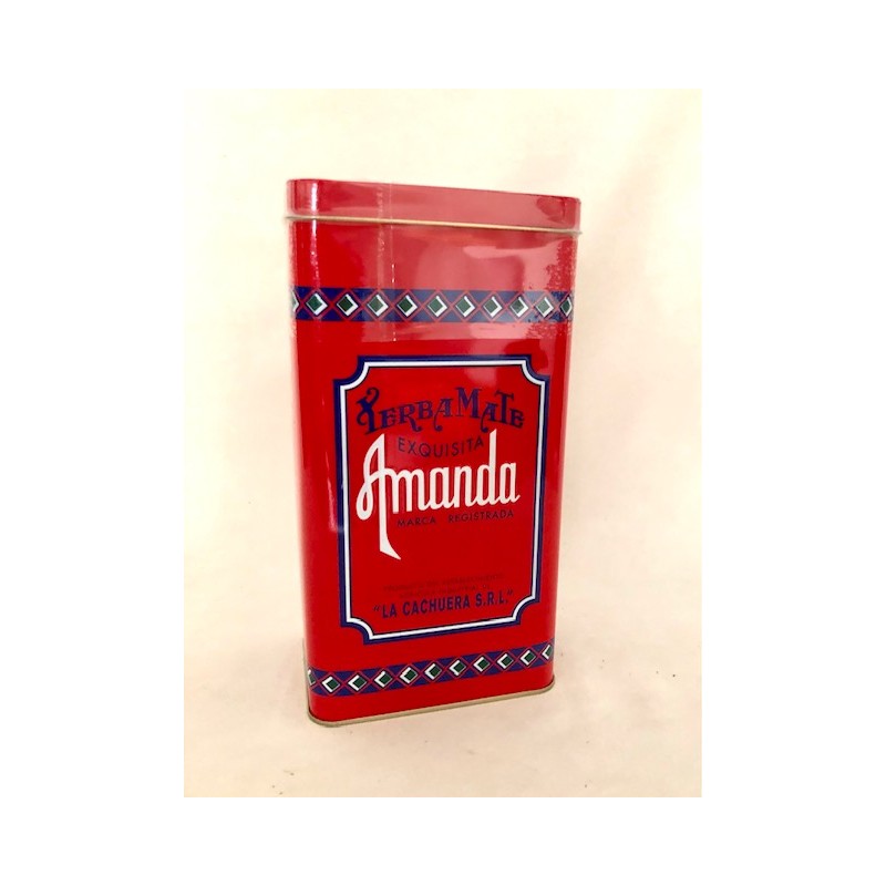 Amanda tradicional tin case in Vintage Style yerba mate