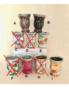 Glas Mate diverse Muster