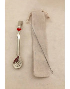 Bombillon aus Alpaka mit Herz