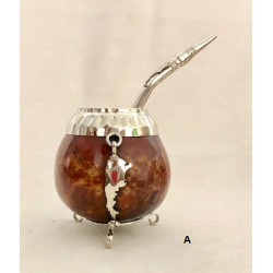 Set with Alpaca: Calabaza with Bombilla