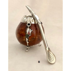Set with Alpaca: Calabaza with Bombilla