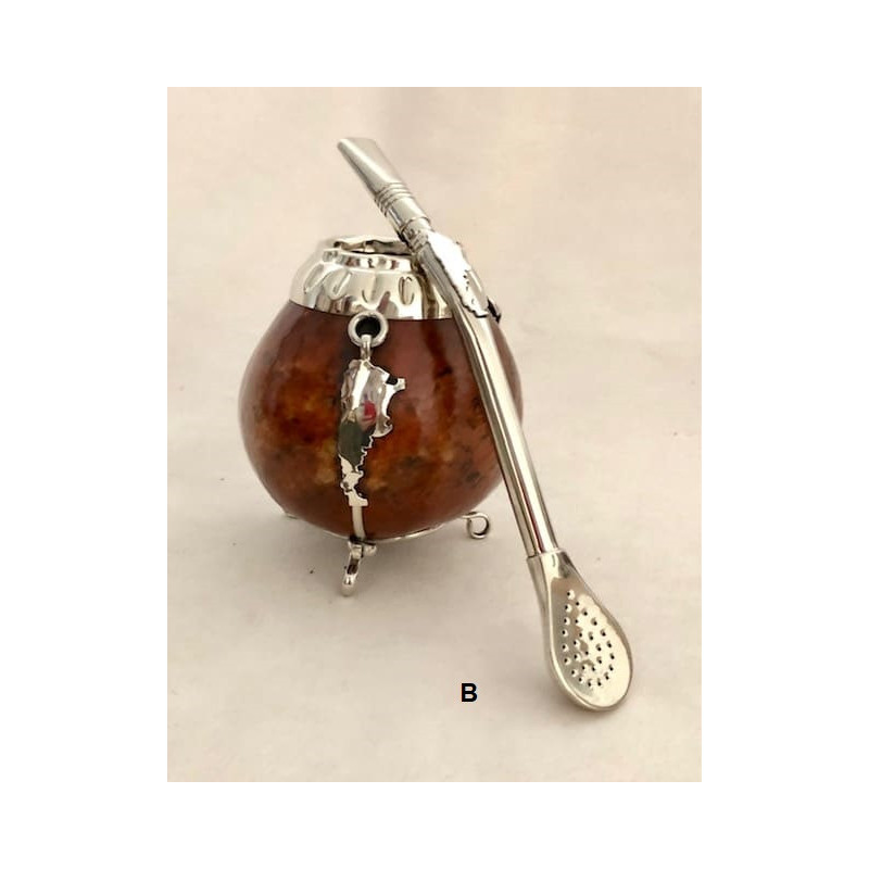 Set with Alpaca: Calabaza with Bombilla