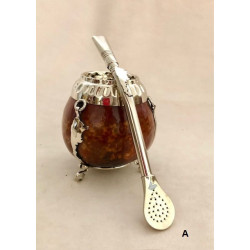 Set with Alpaca: Calabaza with Bombilla