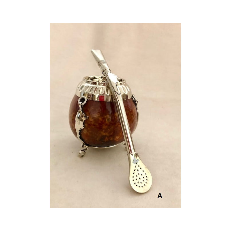Set in Alpaka: Calabaza mit Bombilla
