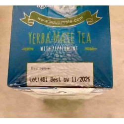 Aguamate cocido mit Pfefferminze Teebeutel Yerba Mate