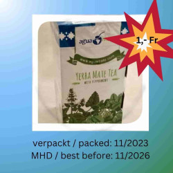 Aguamate cocido mit Pfefferminze Teebeutel Yerba Mate