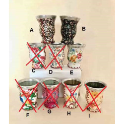 Glas Mate diverse Muster